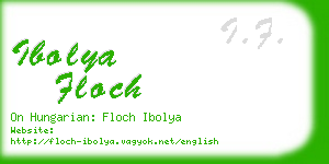 ibolya floch business card